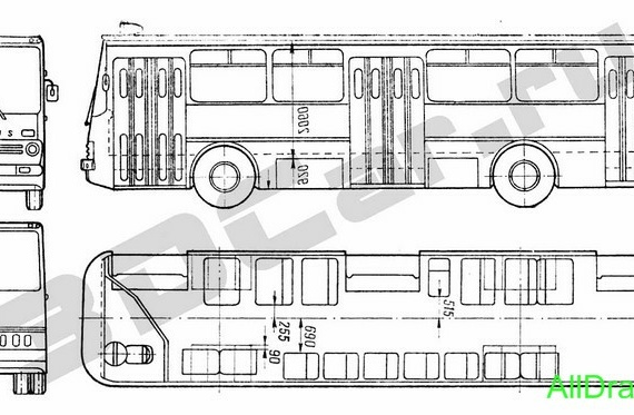 Ikarus 260 truck drawings (figures)